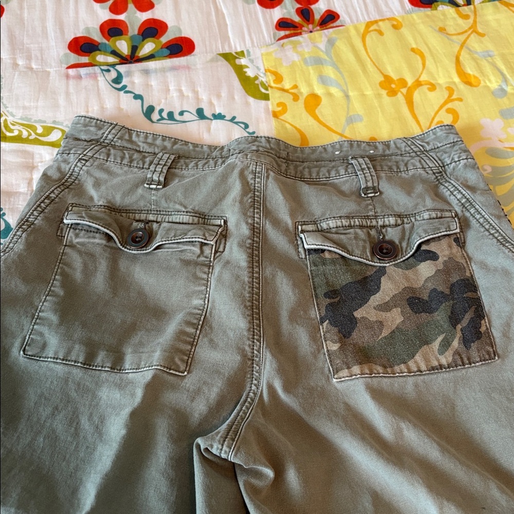 Anthropologie Olive Green Cargo Pants size 27 - Picture 5 of 7